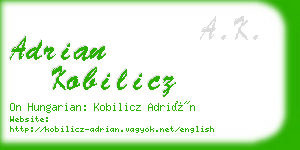 adrian kobilicz business card